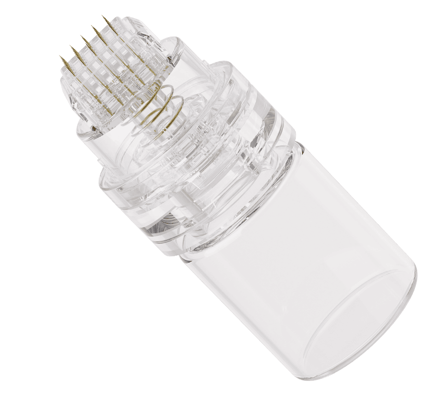 Transparent microneedling cartridge detail