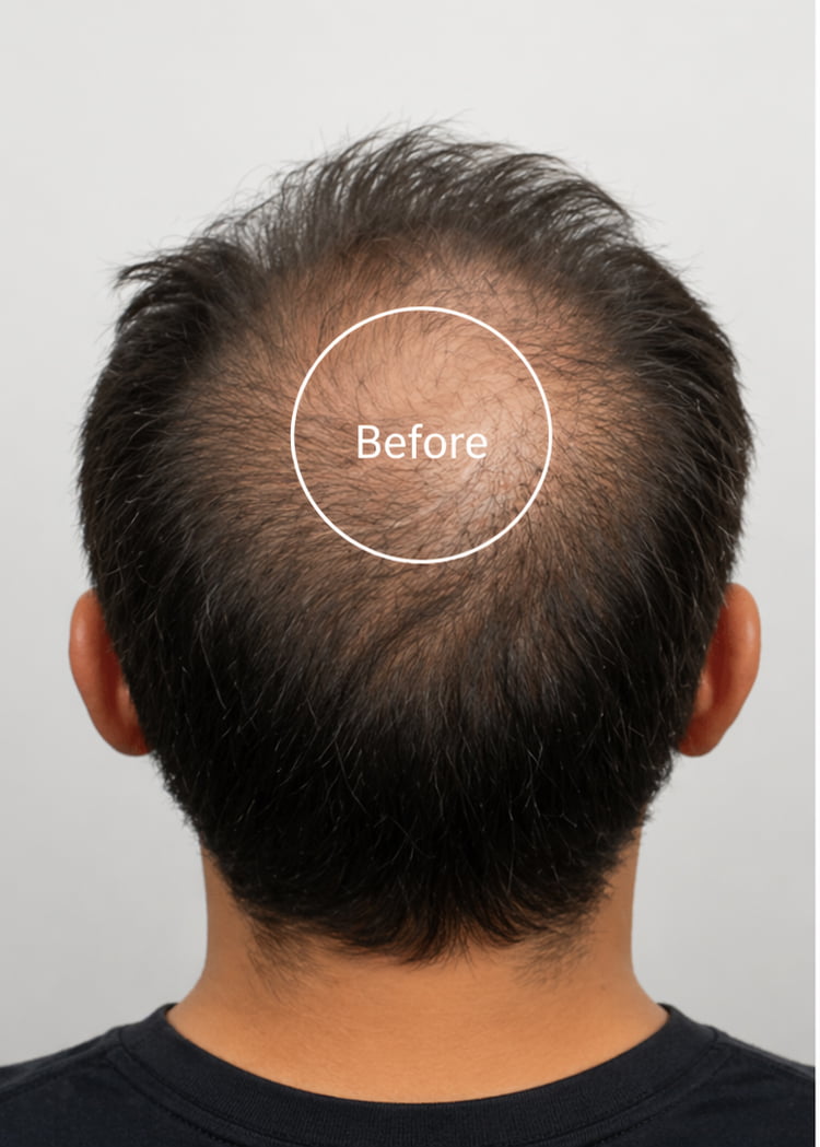 Before treatment scalp baseline